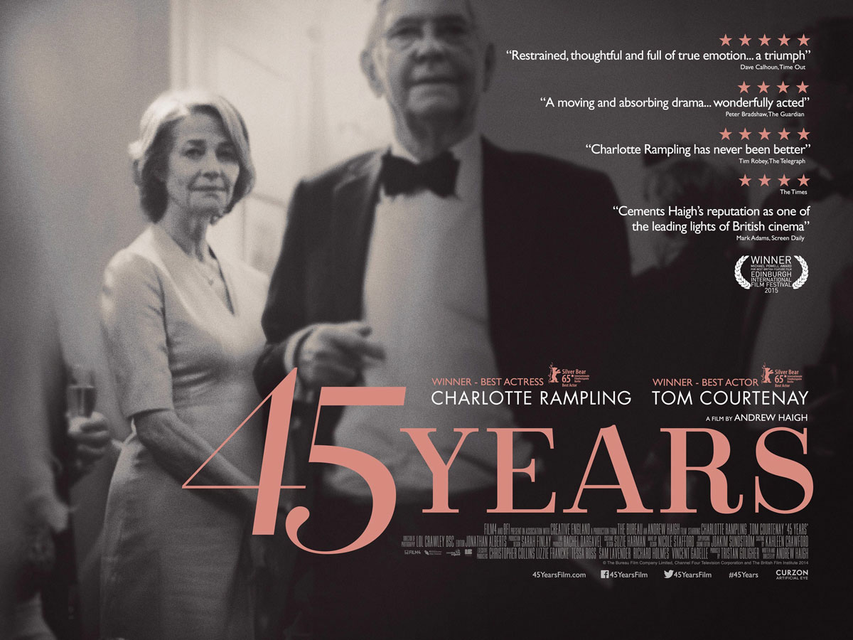 Cartel de '45 años', la película que le ha valido la nominación.