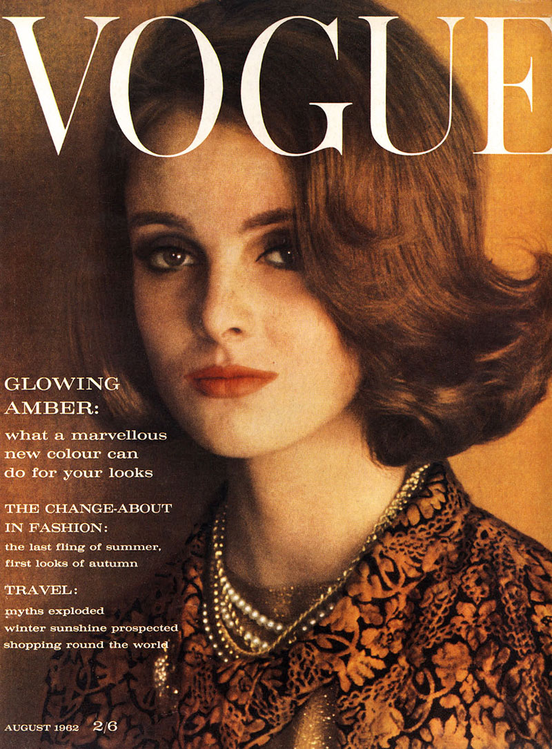 Grace Coddington en una portada de 'Vogue'.