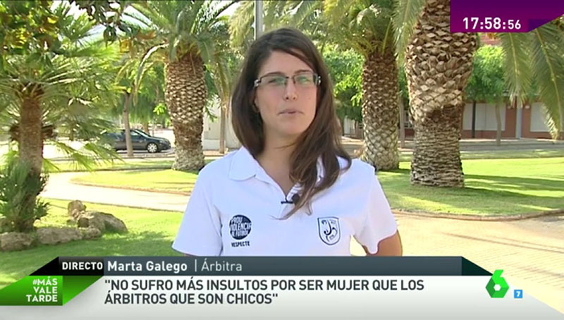 Marta Galego, entrevistada por La Sexta.