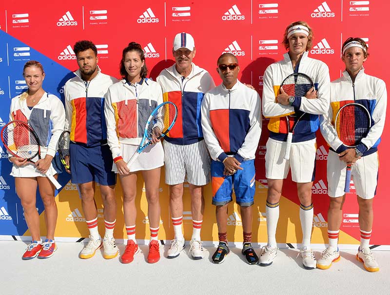 pedazo biología Filadelfia Adidas: Pharrell Williams y Garbiñe Muguruza, la imagen más potente del US  Open