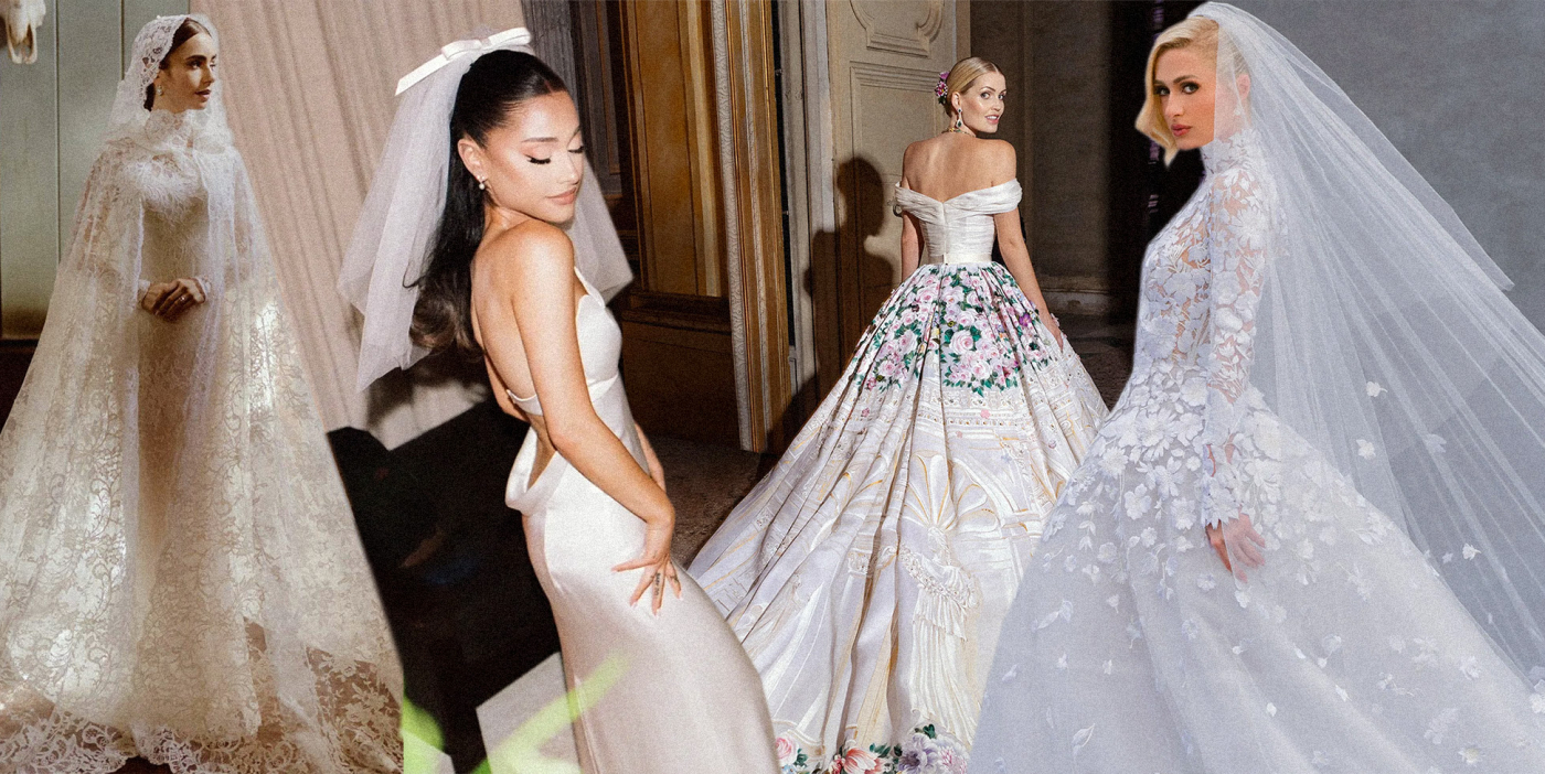 De Ariana Grande, en casa, a los siete vestidos de Paris Hilton: las novias  más célebres de 2021