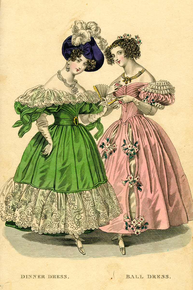Verde en moda en 1830