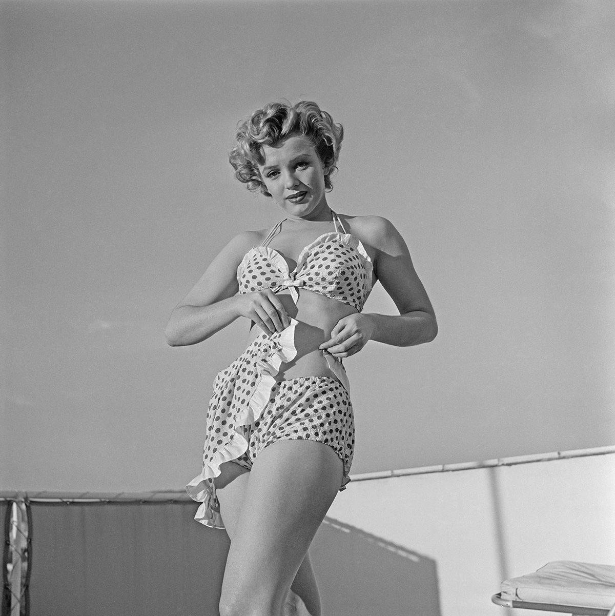 Marilyn Monroe con biquini de lunares
