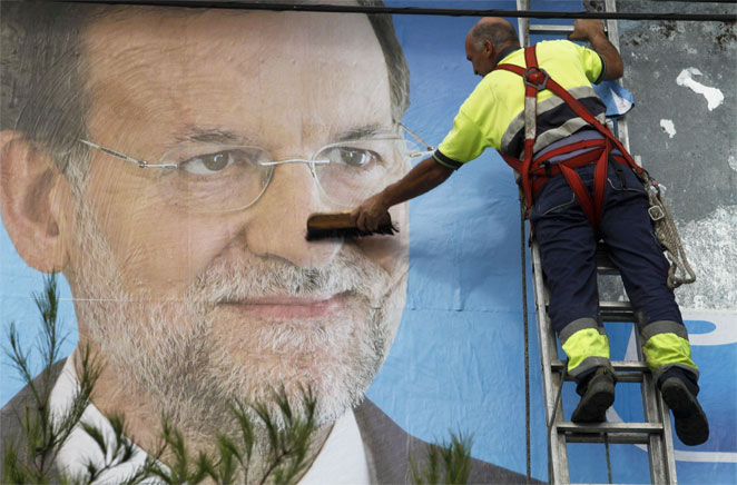 Cartel de campaña de Rajoy