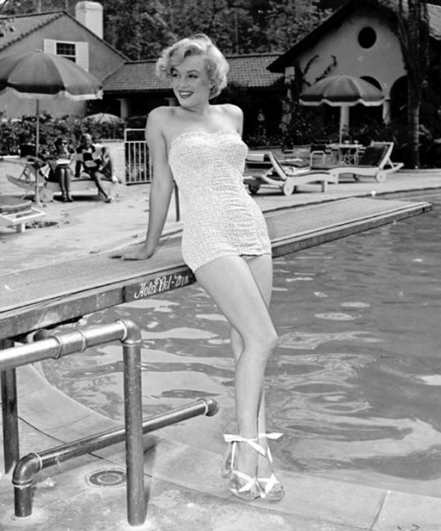 Marilyn Monroe en una sesión de fotos en el Hotel Bel-Air