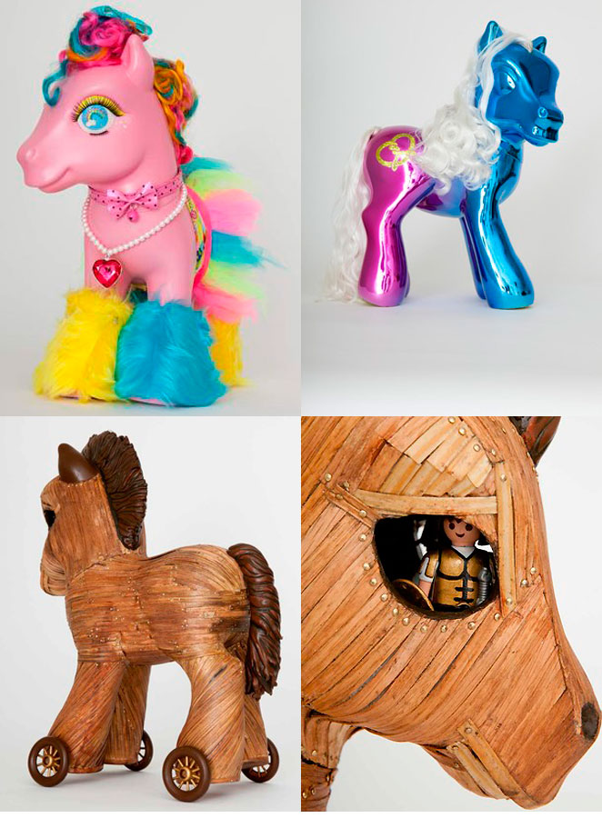 Ponis customizados de la L.A. Toy Art Gallery