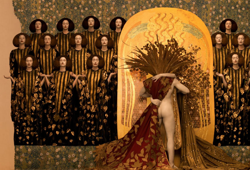 recreacion pinturas Klimt con modelos reales